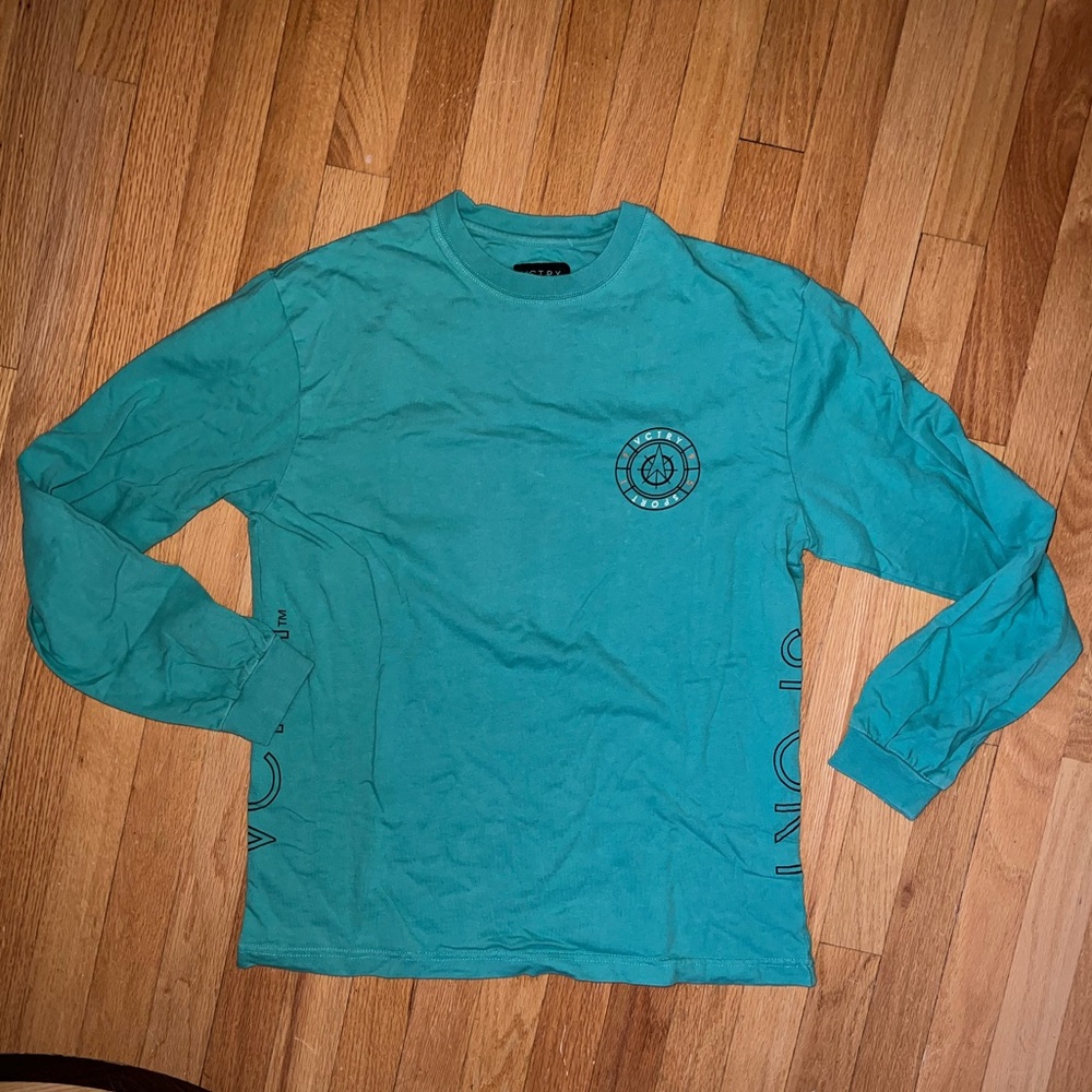 10 Deep Vctry Sort Green Longitude Long Sleeve Te… - image 1